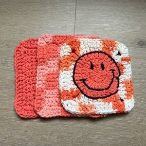 handmade crocheted washcloth set
